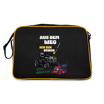 Birthday lawn tractor - Age design yourself - Retro Bag - black/gold - Back