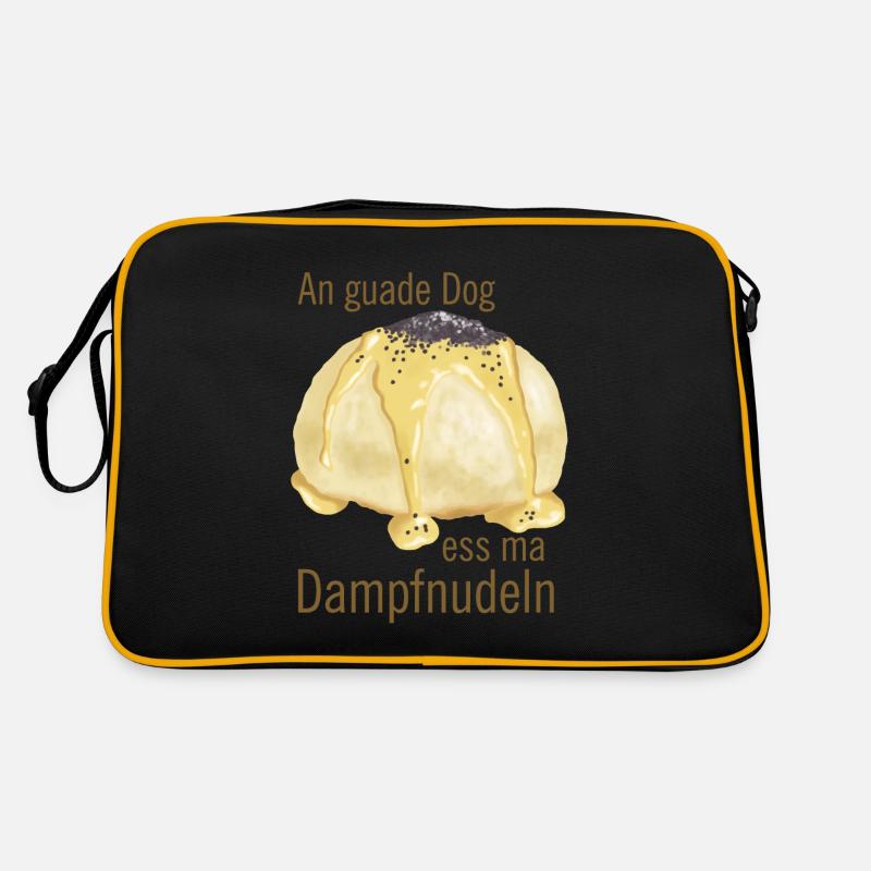 Dampfnudel Germknödel Mohn Vanille Soße Retro Tasche