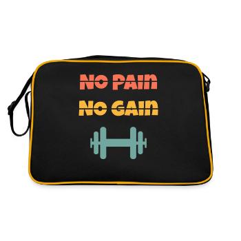 No Pain No Gain - Sac Retro - noir/or - Dos