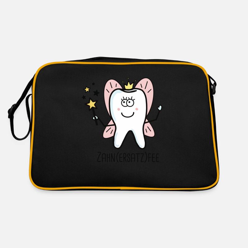 Fée des dents (remplacement) - Sac Retro - noir/or