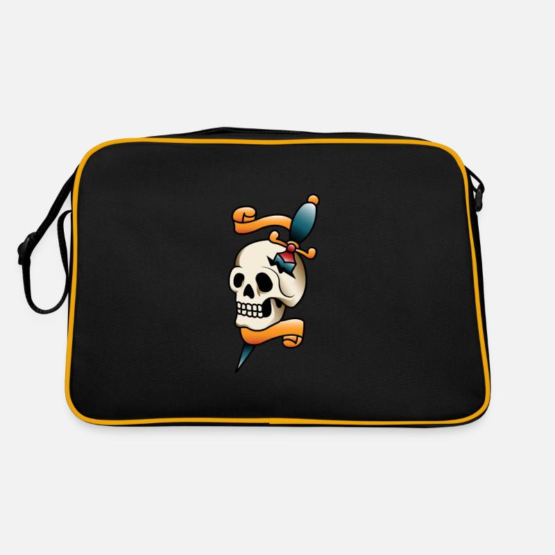 Dagger and Skull Tattoo Retro Bag