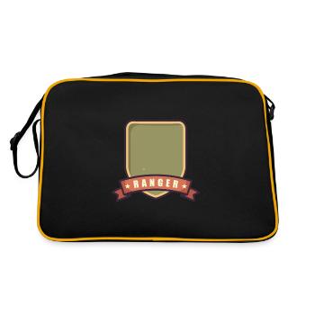 Badge de Ranger - Sac Retro - noir/or - Dos