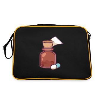 Bouteille de médecine - Sac Retro - noir/or - Dos