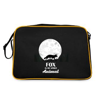 Fuchs - Retro Tasche - Schwarz/Gold - Hinten