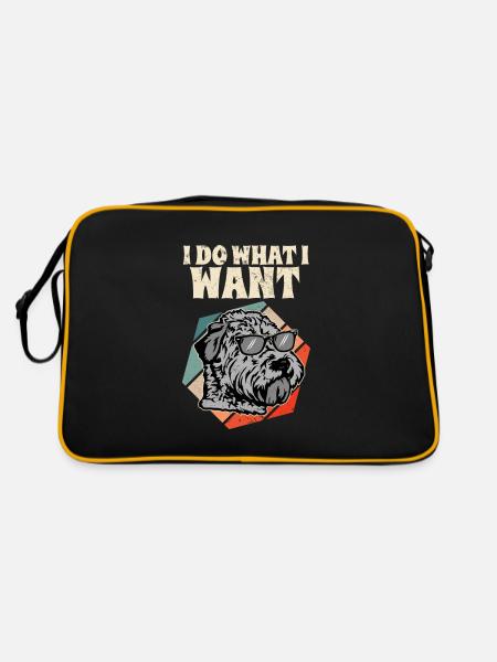 Je fais ce que je veux Retro Soft-Coated Wheaten Terrier - Sac Retro - noir/or - Dos