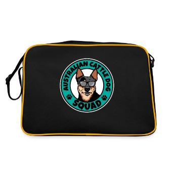 Australian Cattle Dog Squad Dog Lover Australian - Sac Retro - noir/or - Dos