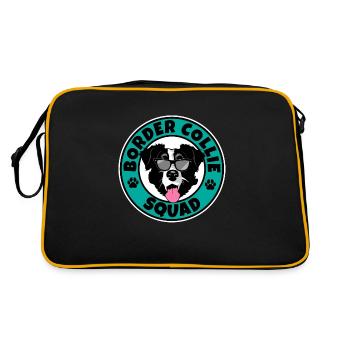 Border Collie Squad I Amoureux des chiens I Border Collie - Sac Retro - noir/or - Dos