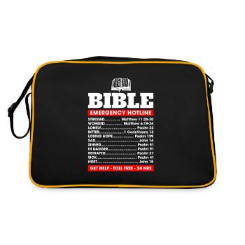 Religious Christian I Bible Verse I Bible - Retro Bag - black/gold - Back