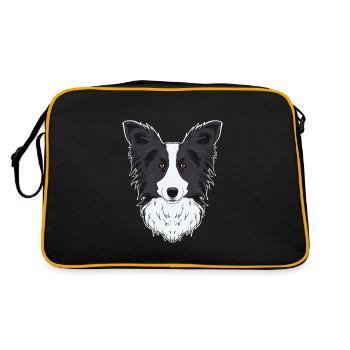 Border Collie Lover I Amoureux des chiens I Border Collie - Sac Retro - noir/or - Dos