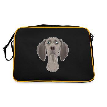 Weimaraner Lover I Dog Lover I Weimaraner - Retro Bag - black/gold - Back