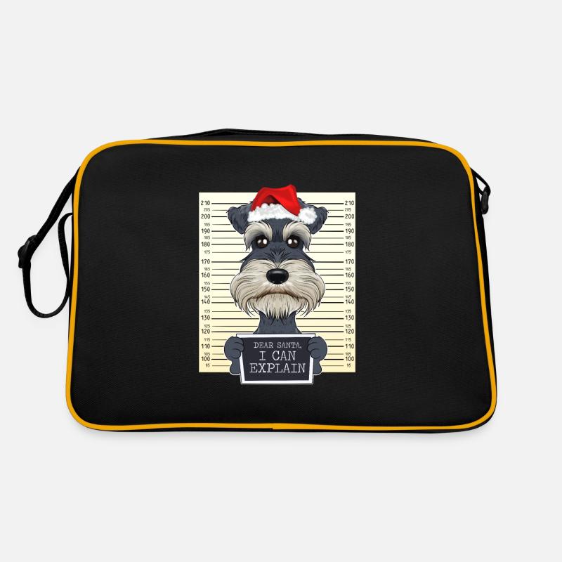 Dear Santa I Can Explain Miniature Schnauzer Retro Tasche