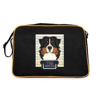 Bouvier bernois Papa I Bouvier Bernois - Sac Retro - noir/or - Dos