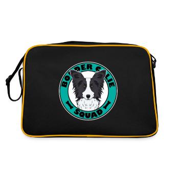 Border Collie Squad I Amoureux des chiens I Border Collie - Sac Retro - noir/or - Dos