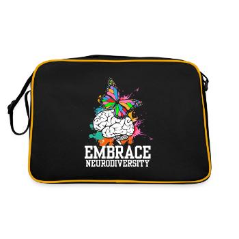 Autism Awareness I ADHD I ASD I Embrace - Retro Bag - black/gold - Back