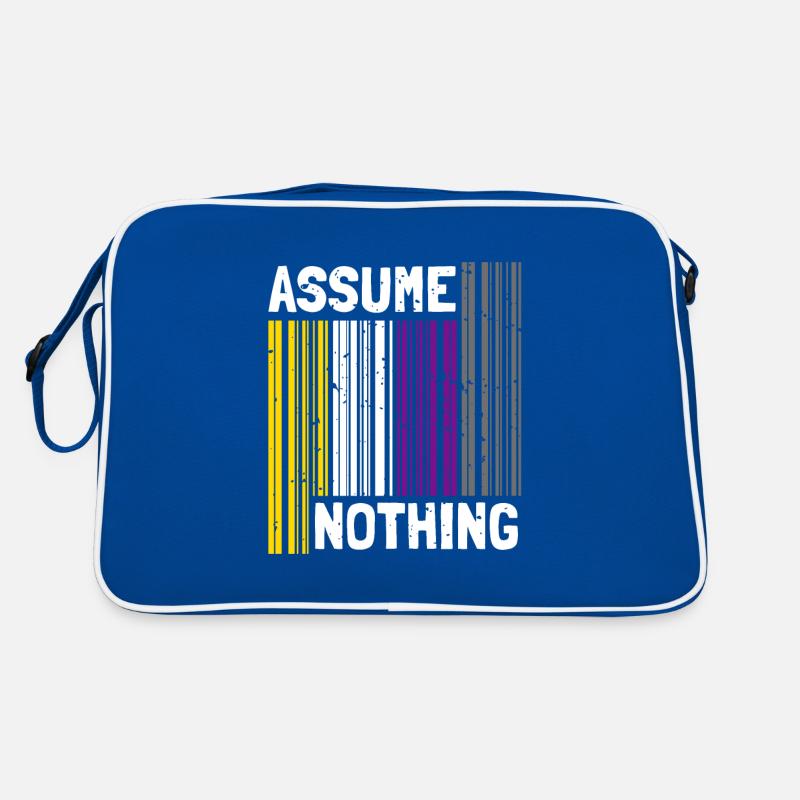 Nonbinary I LGBT Pride I Flag Barcode I Assume Retro Tasche