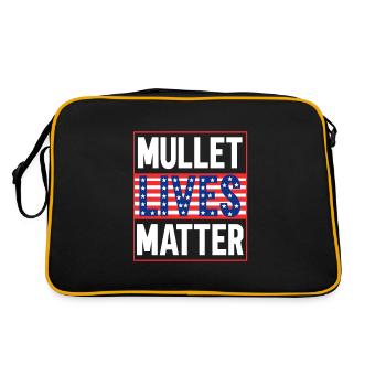 Retro Redneck Hairstyle I Mullet Hair I Mullet - Retro Bag - black/gold - Back
