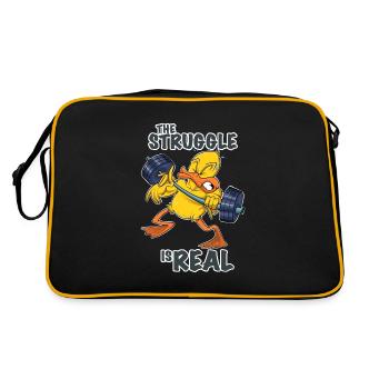 La lutte est real duck i fitness gym i - Sac Retro - noir/or - Dos