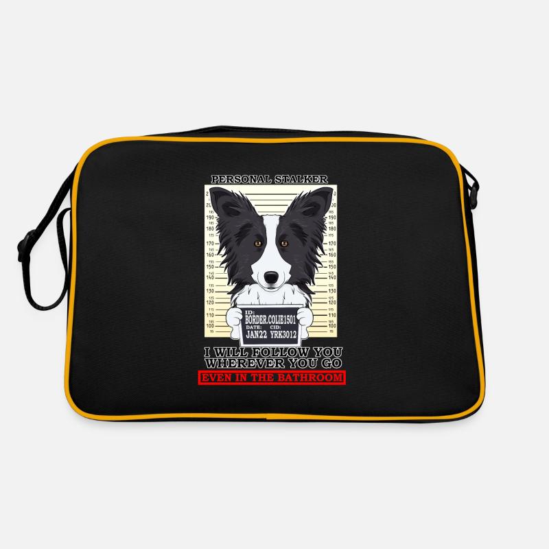Border Collie Personal Stalker Suivez-vous Sac Retro