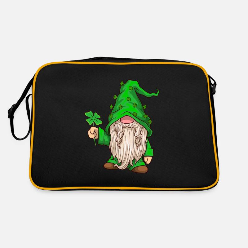 Le nain tient la feuille de trèfle - Saint-Patrick Sac Retro