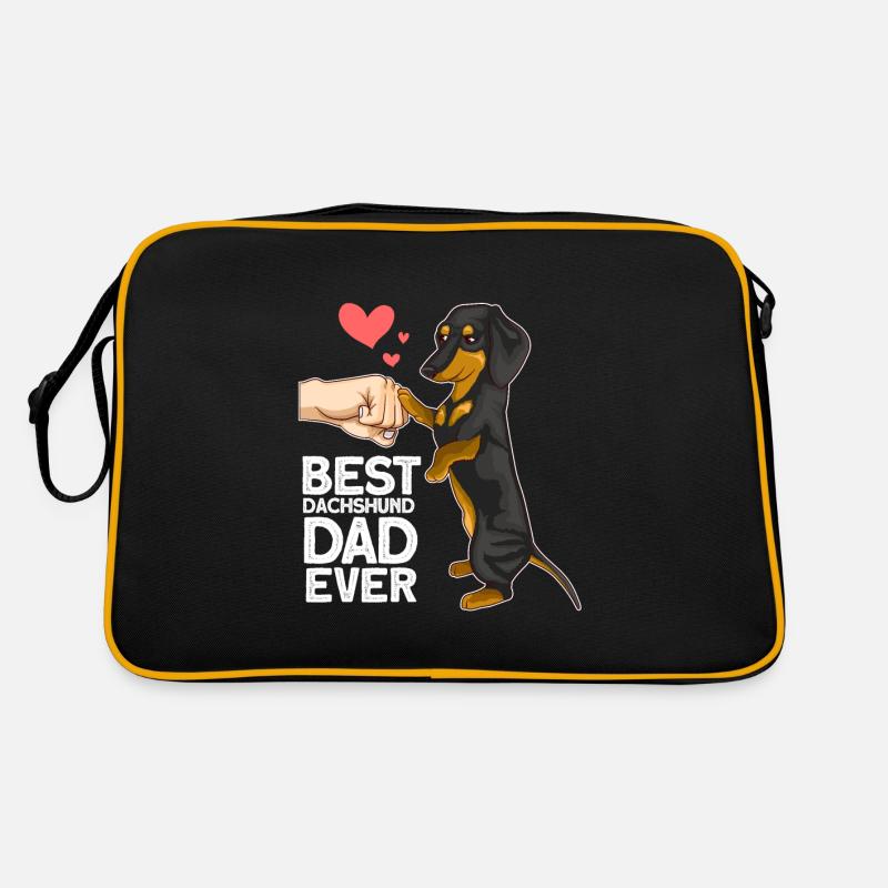 Teckel Papa Teckel Cadeau Sac Retro