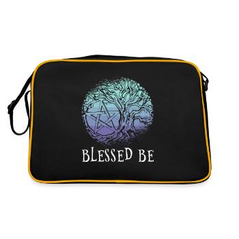 Arbre de Vie I Wiccan I Pentacle I Pentagram I - Sac Retro - noir/or - Dos