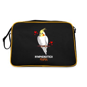 Cockatiel Mama - Cockatiel - Sac Retro - noir/or - Dos