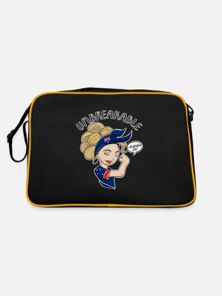 Australian Girl Unbreakable I Heritage Australia - Retro Tasche - Schwarz/Gold - Hinten