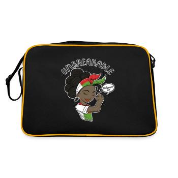 Madagascar Girl Unbreakable I Madagascar Heritage - Retro Tasche - Schwarz/Gold - Hinten