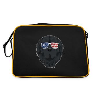 Newfoundland USA Sunglasses I American Flag - Retro Tasche - Schwarz/Gold - Hinten