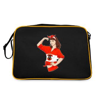 Austrian Girl Unbreakable I Austrian Heritage I - Retro Tasche - Schwarz/Gold - Hinten