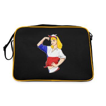 Fille tchèque Incassable I Héritage tchèque Tchèque - Sac Retro - noir/or - Dos