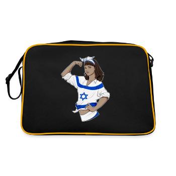 Fille israélienne incassable I Héritage israélien I - Sac Retro - noir/or - Dos