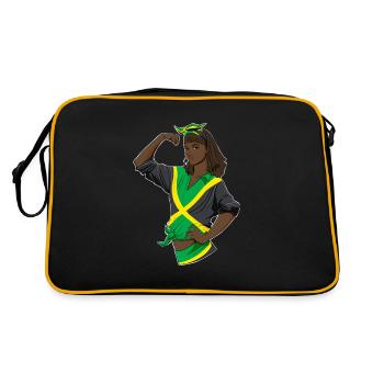 Fille jamaïcaine incassable I Héritage jamaïcain I - Sac Retro - noir/or - Dos