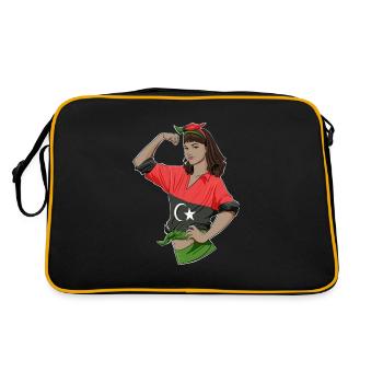 Libyan Girl Unbreakable I Libyan Heritage I Libya - Retro Bag - black/gold - Back