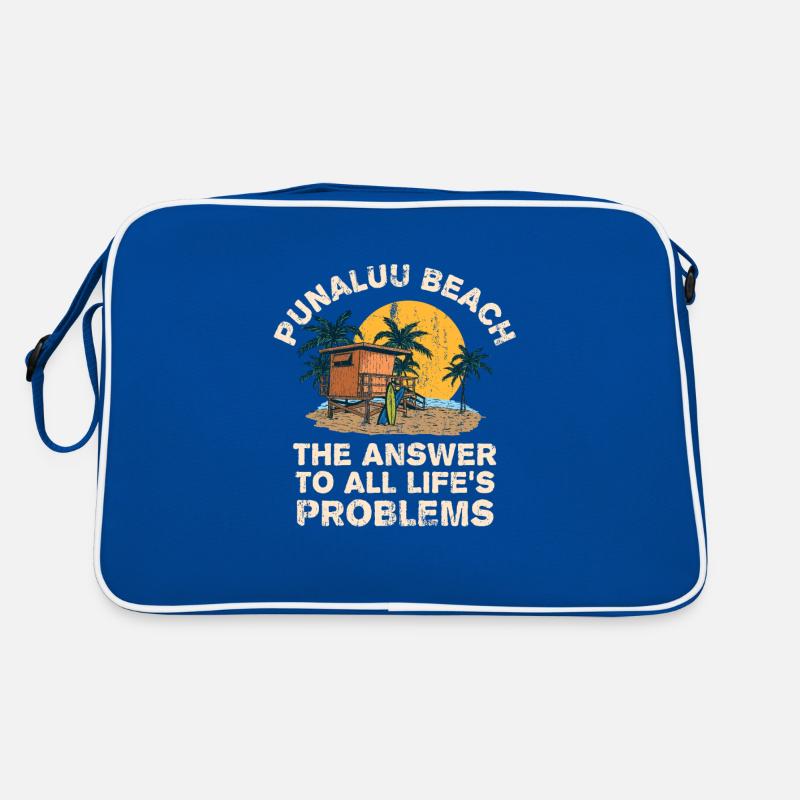 Punaluu Beach Answer To All Life's Problems Retro Tasche