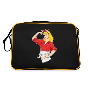 Polish Girl Unbreakable I Polish Heritage I - Retro Tasche - Schwarz/Gold - Hinten
