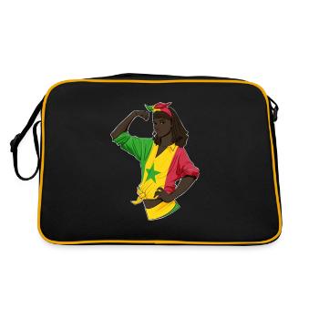 Fille sénégalaise Unbreakable Héritage sénégalais - Sac Retro - noir/or - Dos
