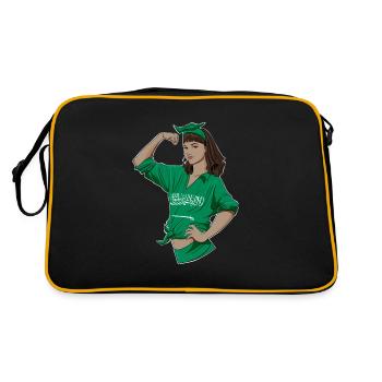 Fille arabe incassable I Héritage arabe I Saoudien - Sac Retro - noir/or - Dos