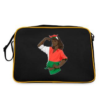 Madagascar Girl Unbreakable I Madagascar Heritage - Retro Tasche - Schwarz/Gold - Hinten