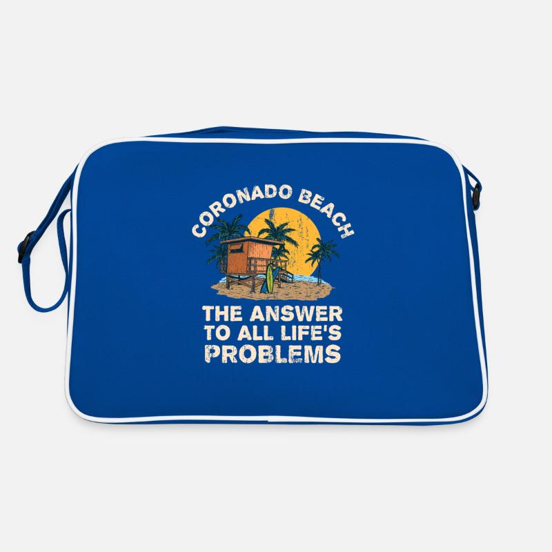 Coronado Beach Answer To All Life's Problems Retro Tasche