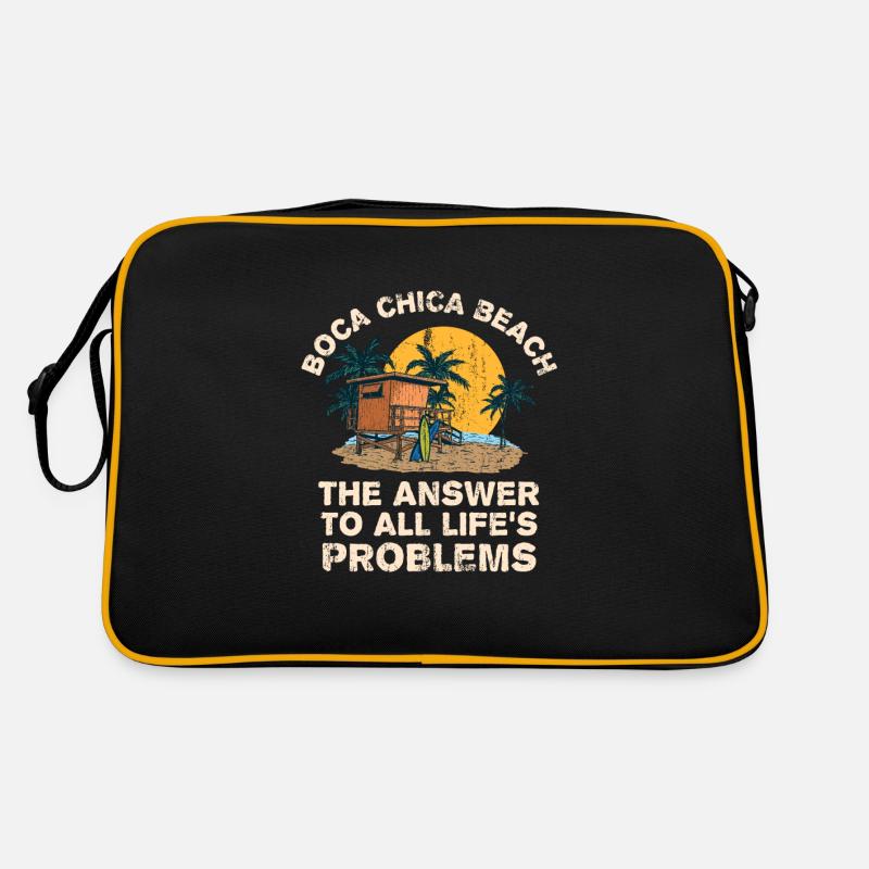 Boca Chica Beach Answer To All Life's Problems Retro Bag