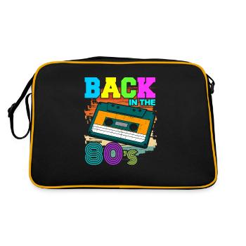 Retour dans les années 80 - 80s Costume 80's Theme Party - Sac Retro - noir/or - Dos
