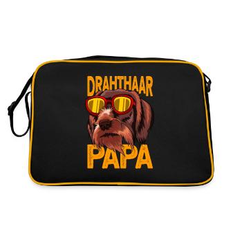 Wirehhaar Papa - drahthaar hund - Retro Bag - black/gold - Back