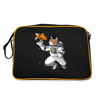 Cadeau astronaute Cat Astronaut - Sac Retro - noir/or - Dos