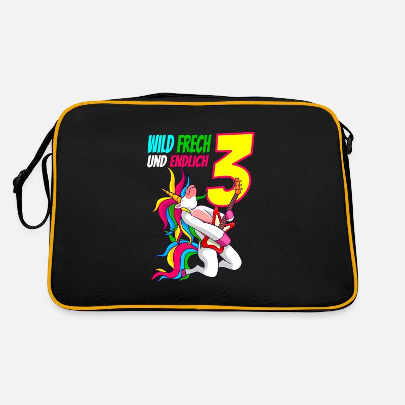 Wild Frech Endlich 3 - 3. Geburtstag Geschenk Retro Tasche