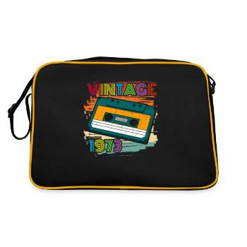 awesome since 1973 cassette 70s 49th birthday - Retro Bag - black/gold - Back