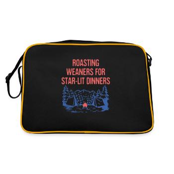 Star lit Dinners Camping Foodie Camper Food Lover - Retro Bag - black/gold - Back