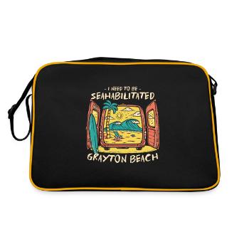I Need To Be Seahabilitated Grayton Beach Summer - Retro Bag - black/gold - Back