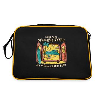 J’ai besoin d’être séahabilité Ala Moana Beach Park - Sac Retro - noir/or - Dos