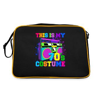 c’est mon cadeau de costume des années 70 des années 70 - Sac Retro - noir/or - Dos